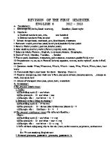 Đề cương ôn tập học kỳ I môn Tiếng Anh Lớp 6 - Năm học 2012-2013
